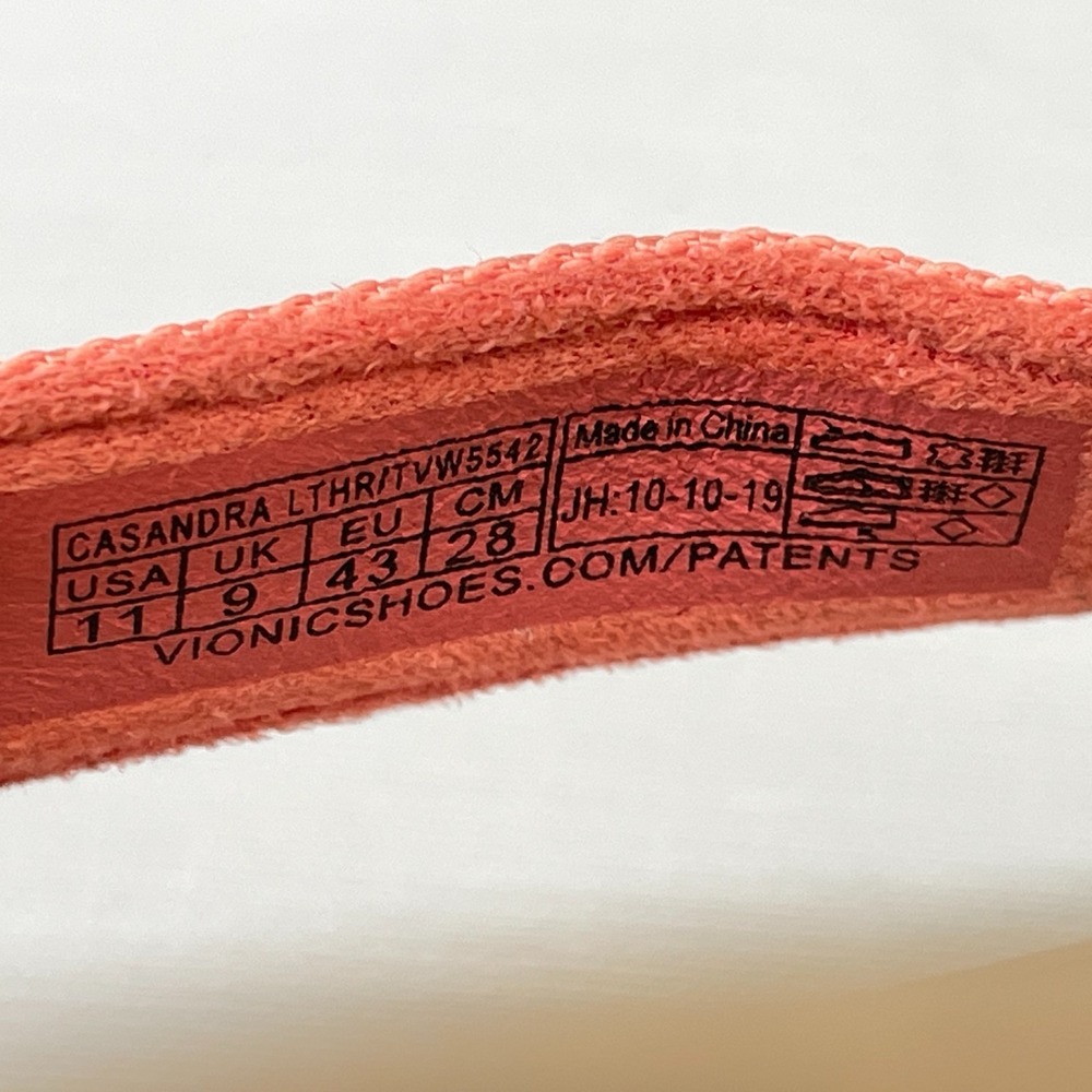 Vionic Casandra Thong Sandals Womens Size 11 Pink Leather Orthotic Comfort Shoes - Picture 10 of 10